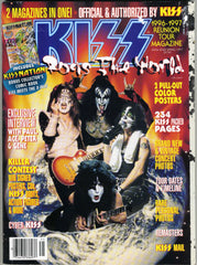 1997 Spring U.S.OFFICIAL 'KISS ROCKS THE WORLD" MAGAZINE! COMPLETE! with BIG PULL-OUT POSTERS! MINT!